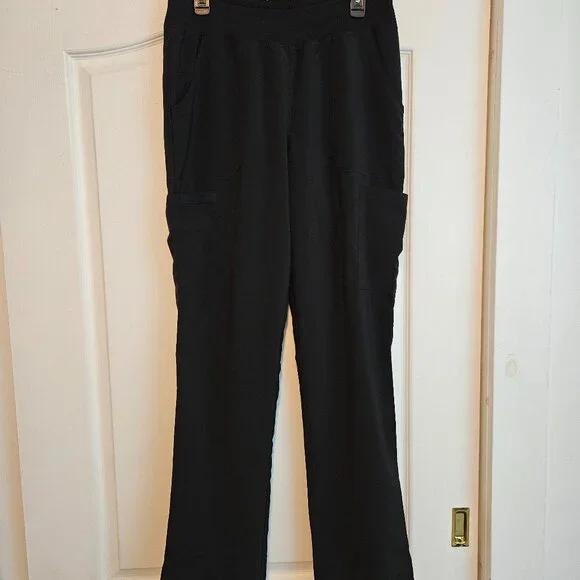 EUC Womens EDS Essentials Cargo Scrub Pants Black Medium Tall DK005T - Picture 3 of 7